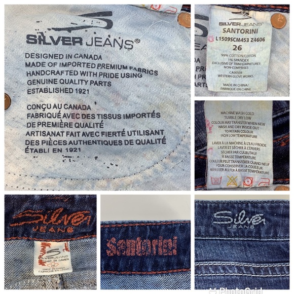 Silver Jeans Santorini Crop Jeans Dark Wash, 26 DAMAGED - Picture 13 of 16